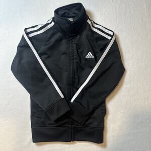 ADIDAS Full Zip Track Jacket Youth Boy's Size 5 - Black